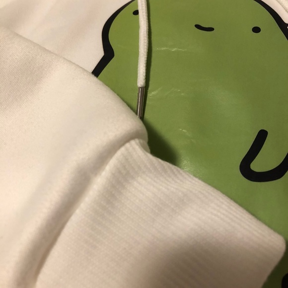 White Hoodie Dino Print - Picture 2 of 3